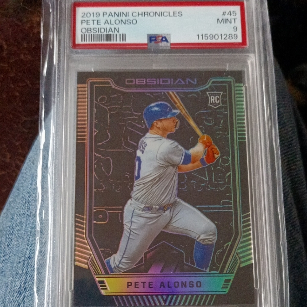 Panini Obsidian Card with Blue and Black Accents PSA9